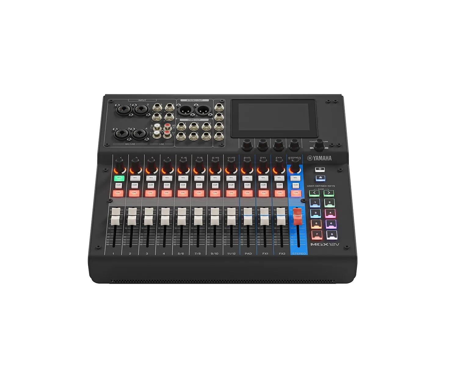 Yamaha MGX12V B 12-Ch Mixing Console 4 Combo Line with HDMI Black