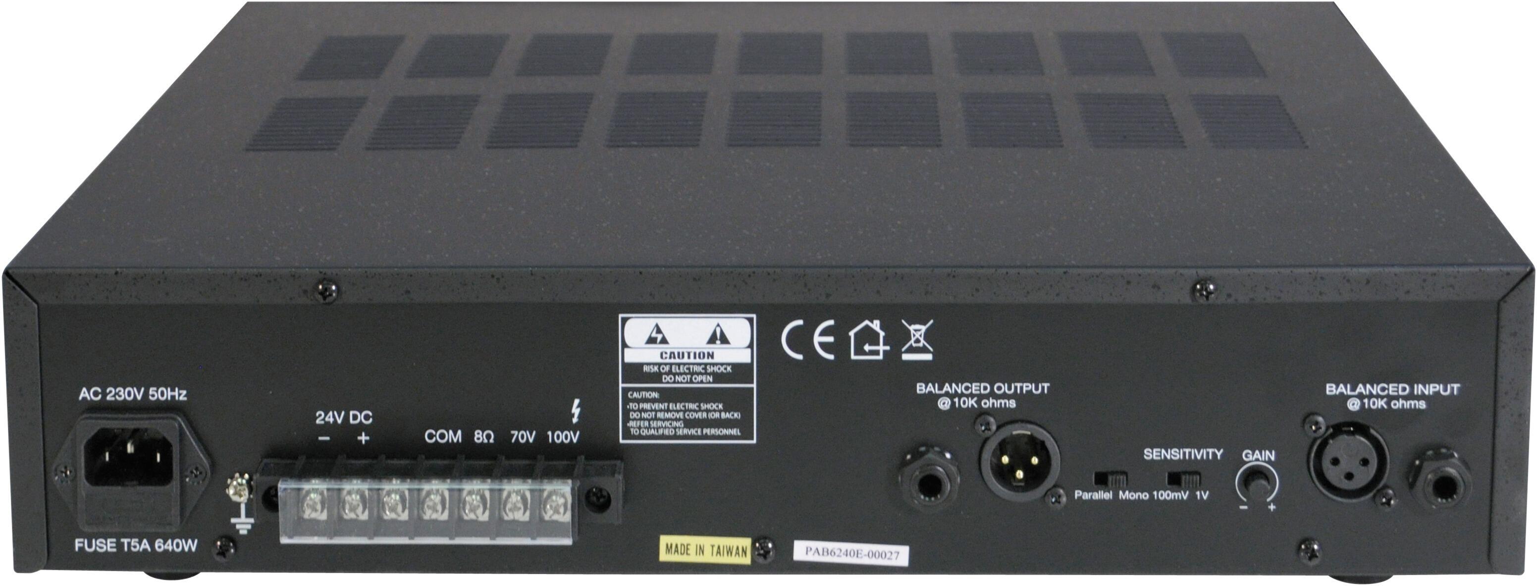 Eagle PAB6000 Series 100V Line Slave Amplifier, 240w RMS, P648XB