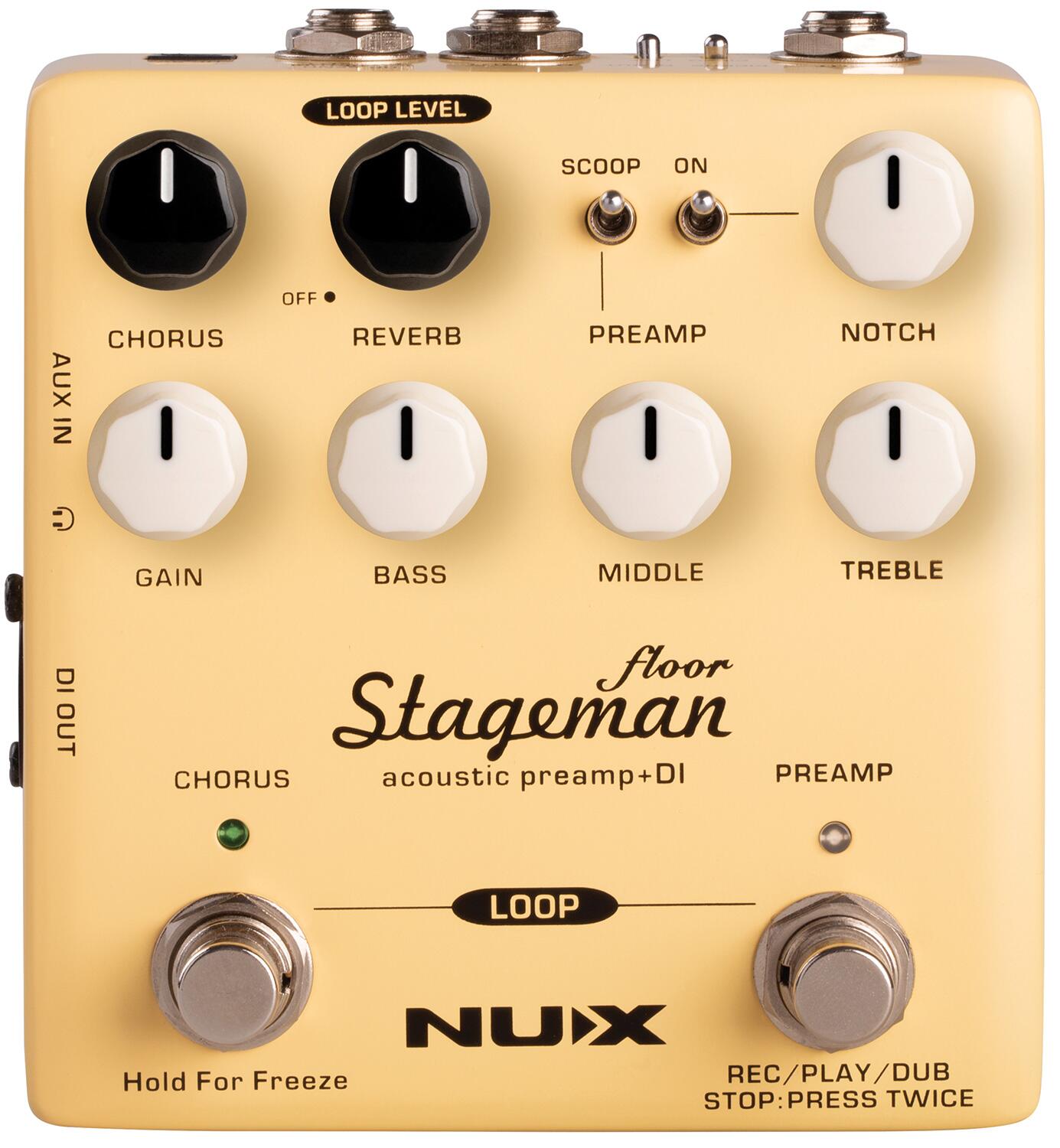 Nux Stageman Floor Acoustic Preamp DI Pedal - 173.338UK