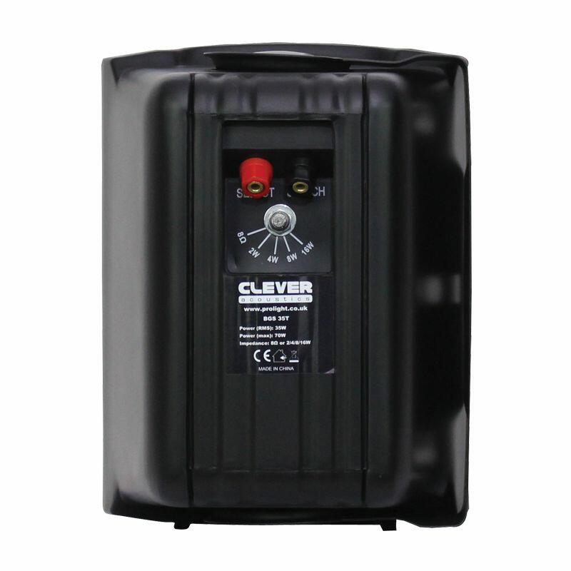 Clever Acoustics BGS 35T 100V Black Speakers (Pair)