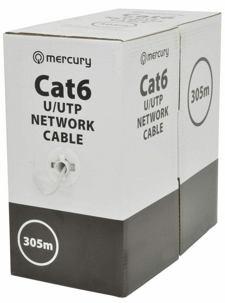 Mercury Cat6 U/UTP Network Cable 305m Grey - 808.011UK