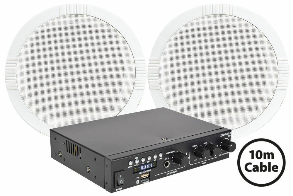 Adastra 2 x RC5 Ceiling Loudspeaker + A22 Package 300.005UK