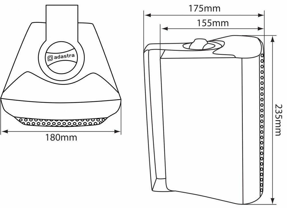 Adastra BC5V-W 100v 5.25" Background Music Speaker, White - 952.714UK