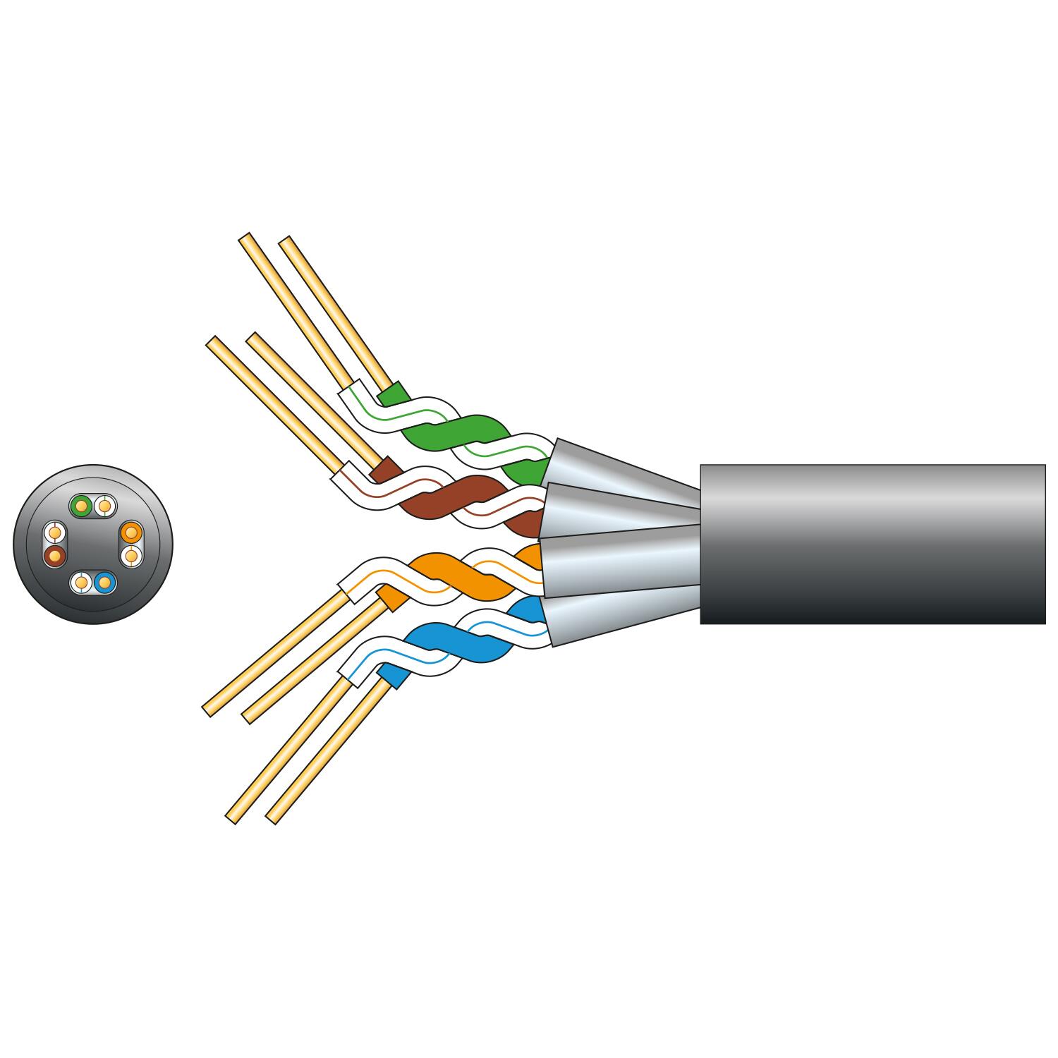 Mercury Cat6a U/FTP Outdoor Network Cable 305m Black 808.034UK