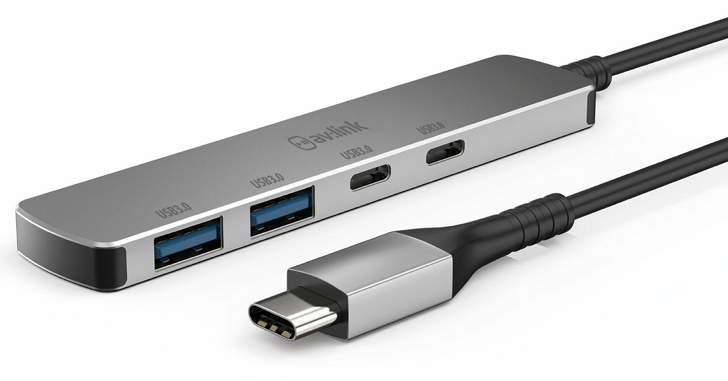 AV:Link 4-Port USB3.2 Type-C Ultra-Slim Hub - 500.105UK