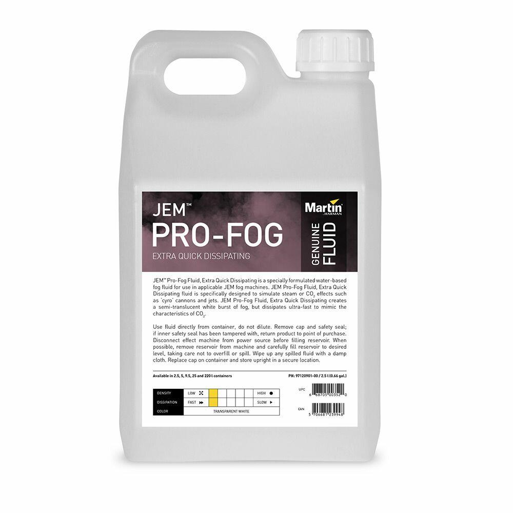 JEM Pro-Fog Fluid, Extra Quick Dissipating 2.5L