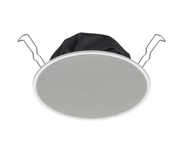 TOA PC-2360 Ceiling Speaker, 6W (100v), 6", 60 - 20KHz, Pure White, Spring Clamp mount