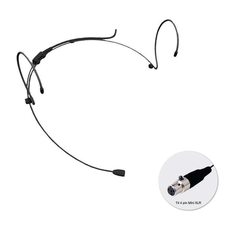 StageCore SHM50T4 Headworn Microphone, terminated with 4 pin mini XLR connector BLACK - (89996)