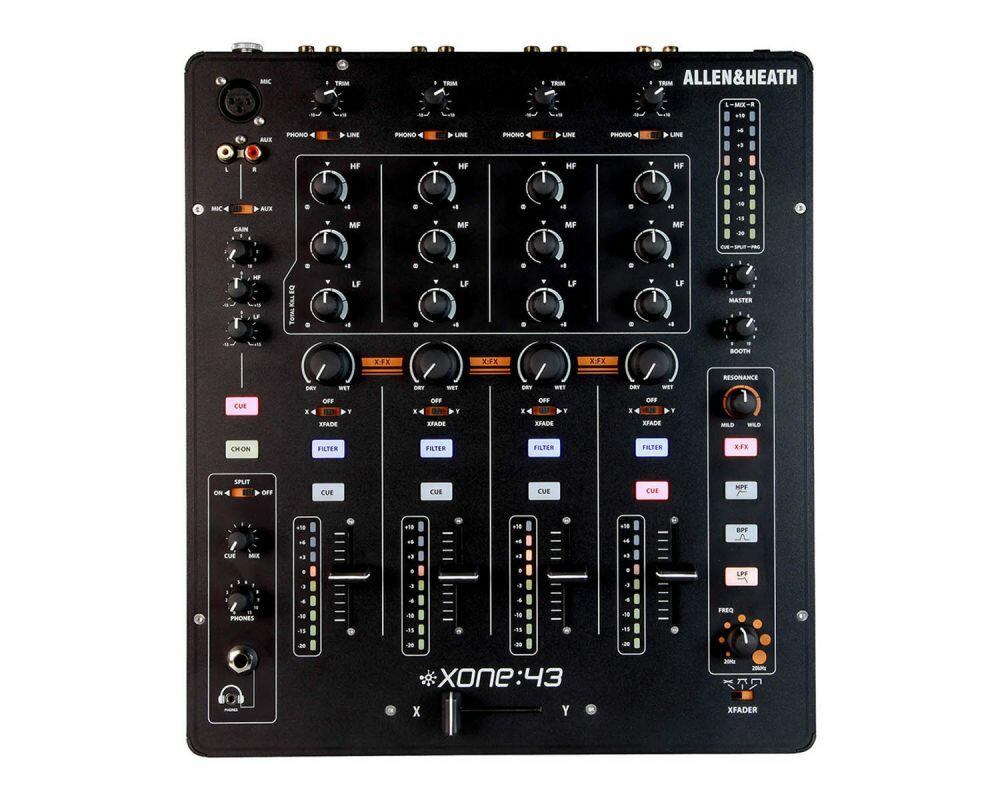 Allen & Heath XONE 43 Club & DJ Mixer, 4 Stereo Channels, 2 Mix Outputs