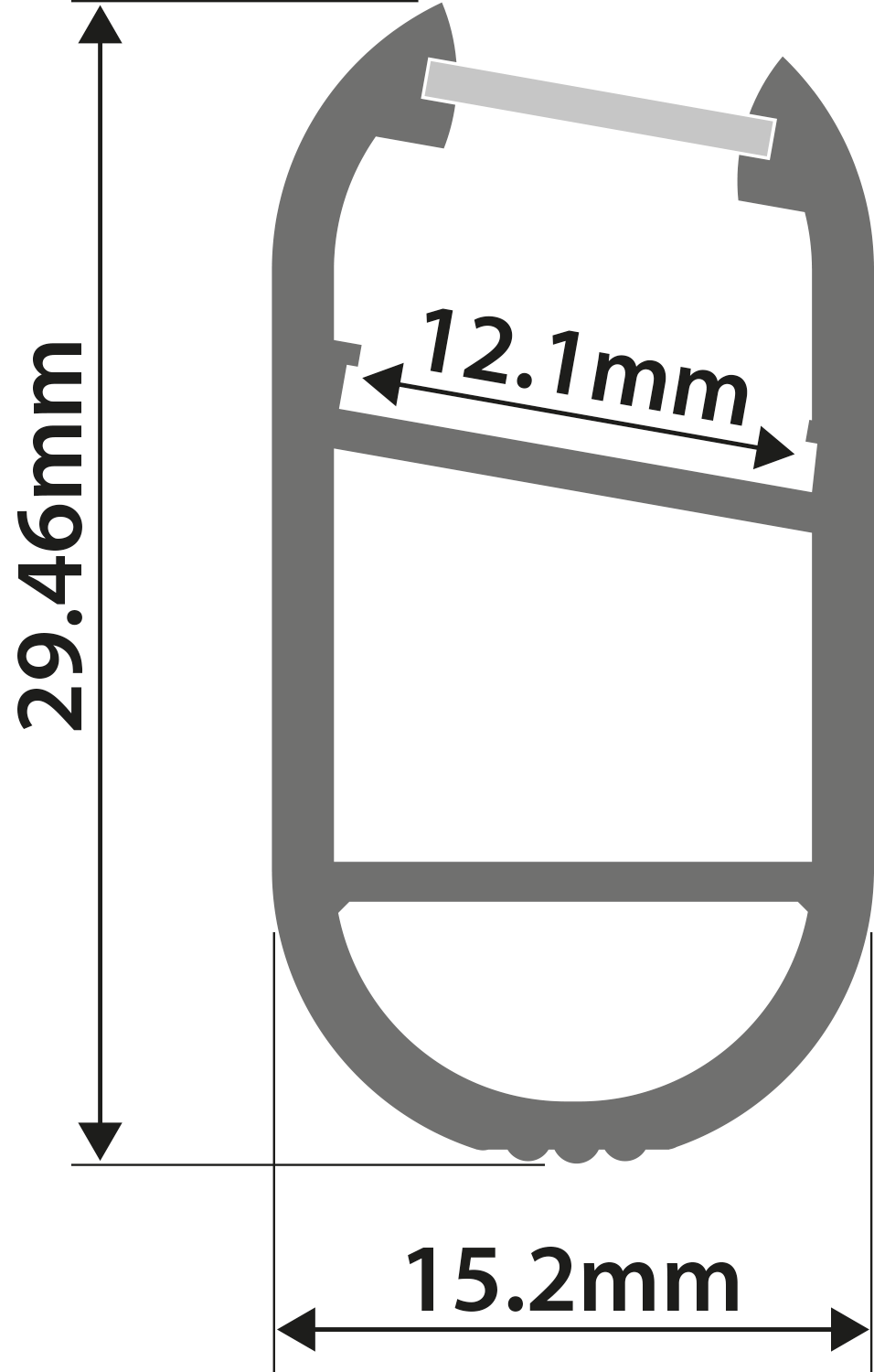 LYYT Aluminium LED Tape Profile Wardrobe 1m 156.820UK