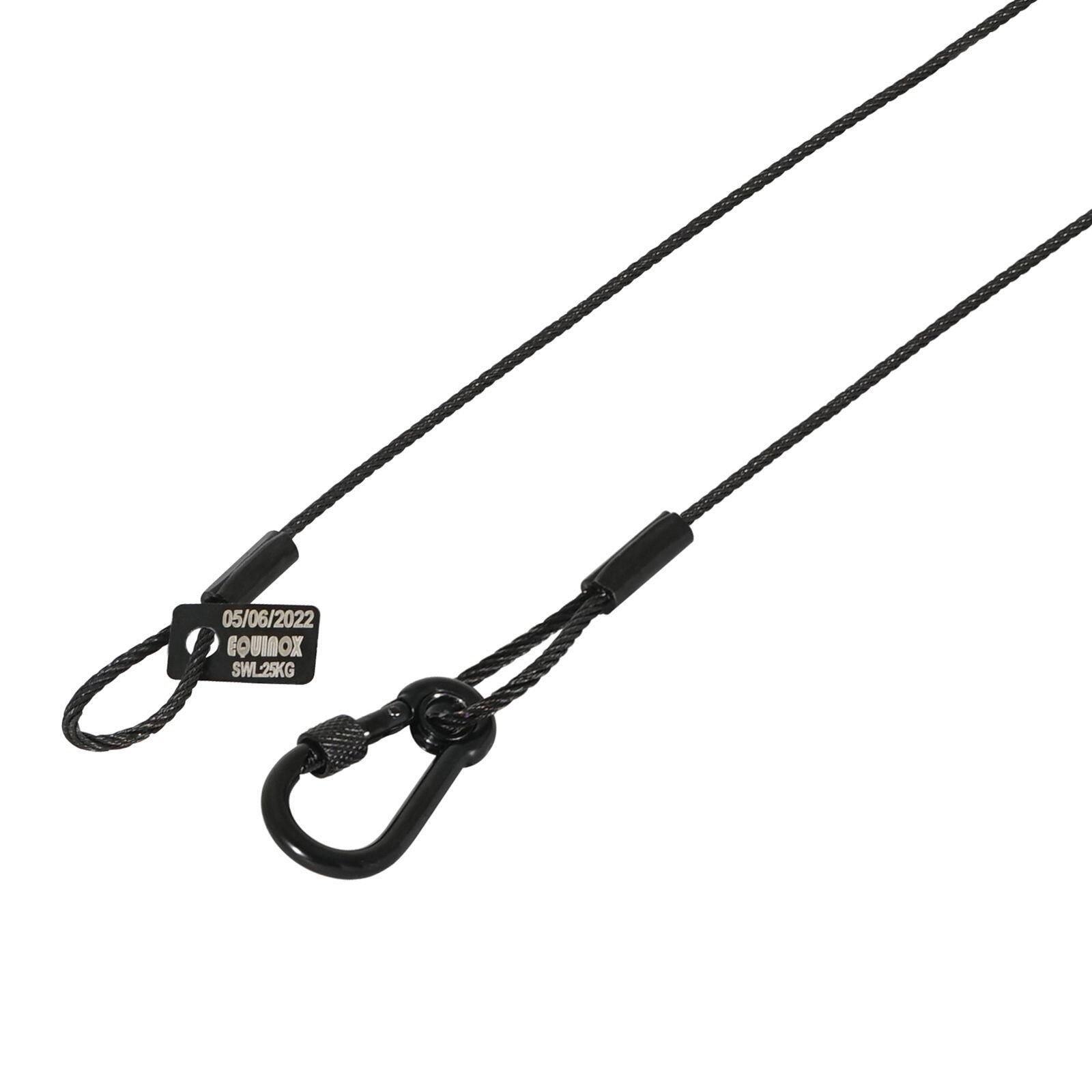 Equinox 35cm Black Stainless Steel Safety Wire 25kg