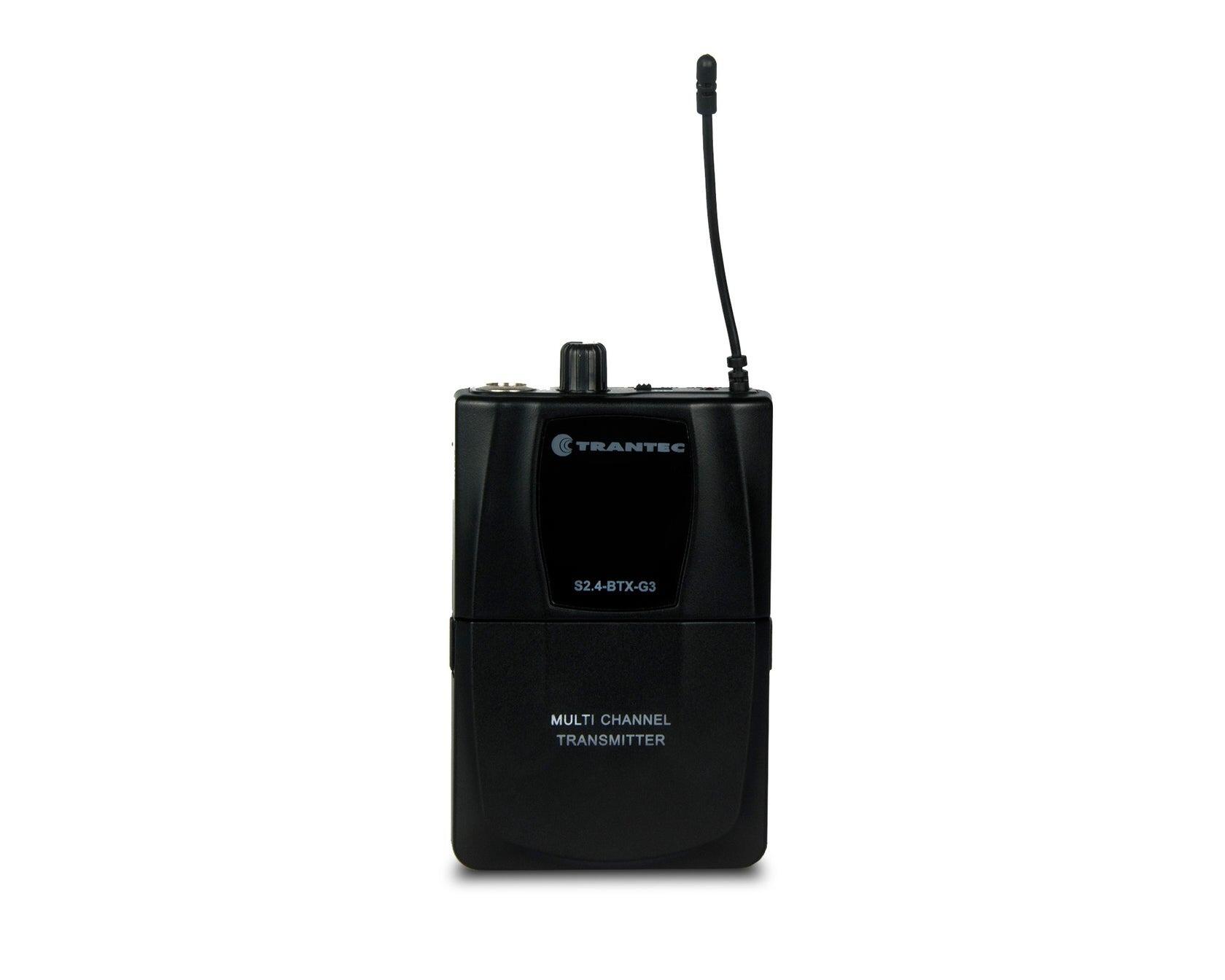 Trantec S2.4BTX UHF Beltpack Transmitter+ Lapel Mic 2.4GHz