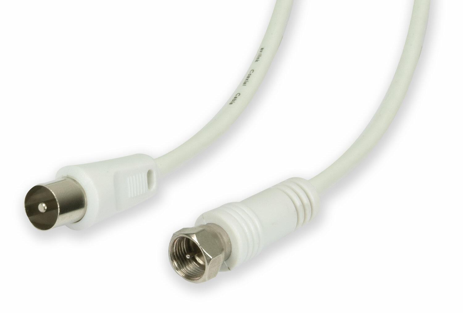 AV:Link Coaxial F-type plug to Coax plug lead 2.0m - 112.028UK
