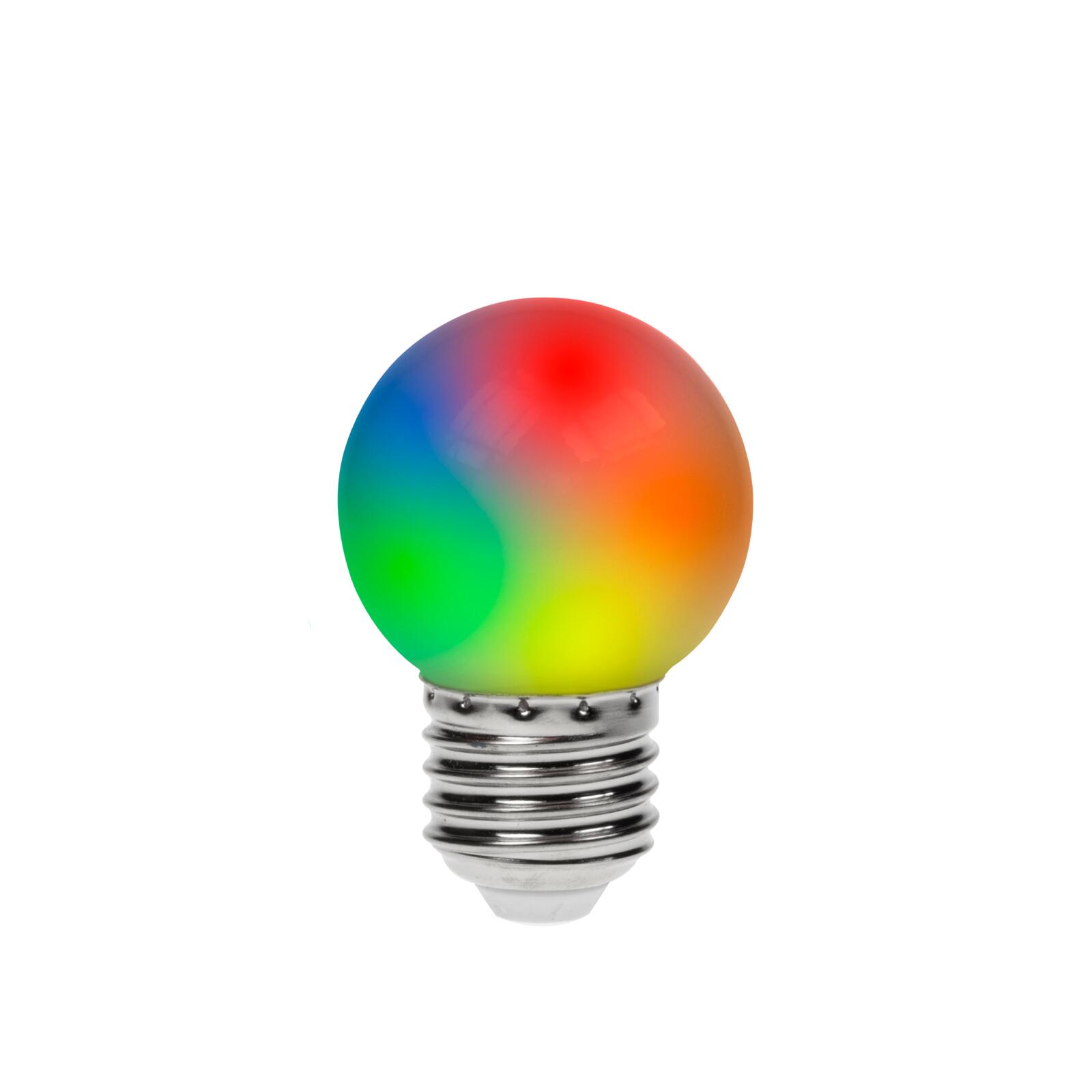 Prolite Golf Ball Lamp, 0.5w LED Polycarbonate, ES, RGB Colour Changing