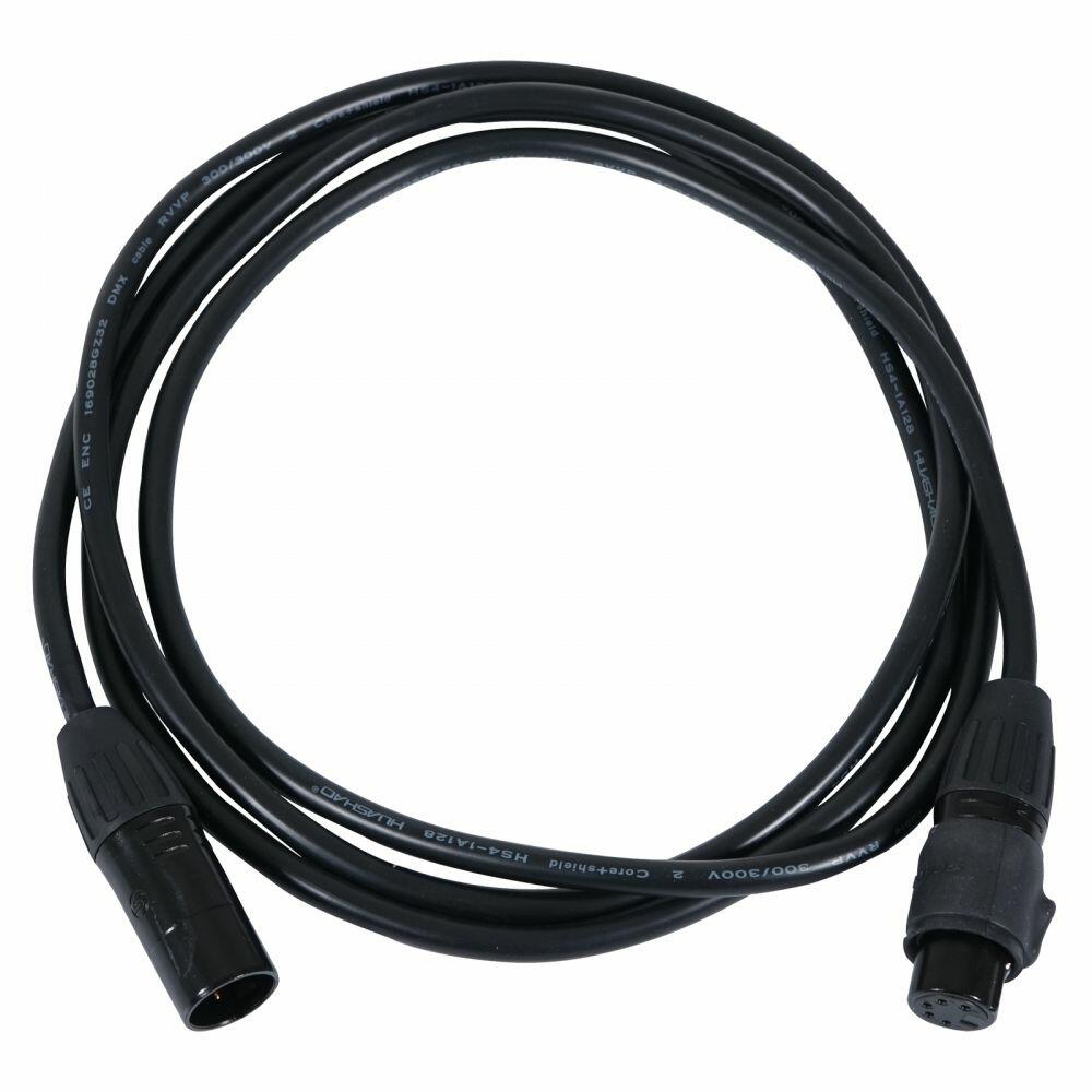 LEDJ Seetronic IP 5-Pin Male XLR - 5-Pin Female XLR DMX Lead, 10m