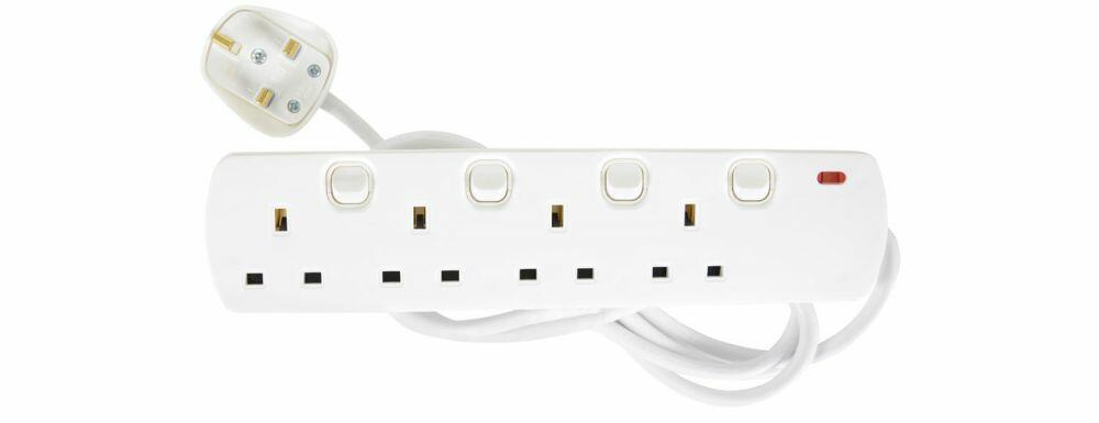 Mercury UK 4 Gang Switched Extension Lead 2.0m - 430.007UK