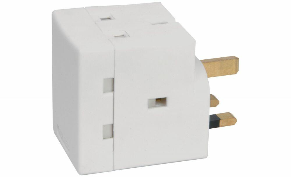 Mercury 3-Way UK Mains Adaptor - Fused @ 13A - 429.813UK