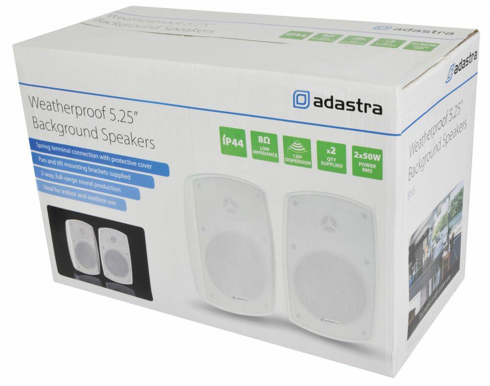 Adastra BH5-W Loudspeaker Indoor/Outdoor pair white - 100.920UK
