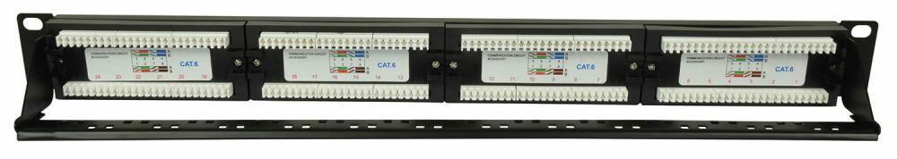 Adastra 24-Port CAT6 IDC Patch Panel 1U + Cable Management 853.001UK