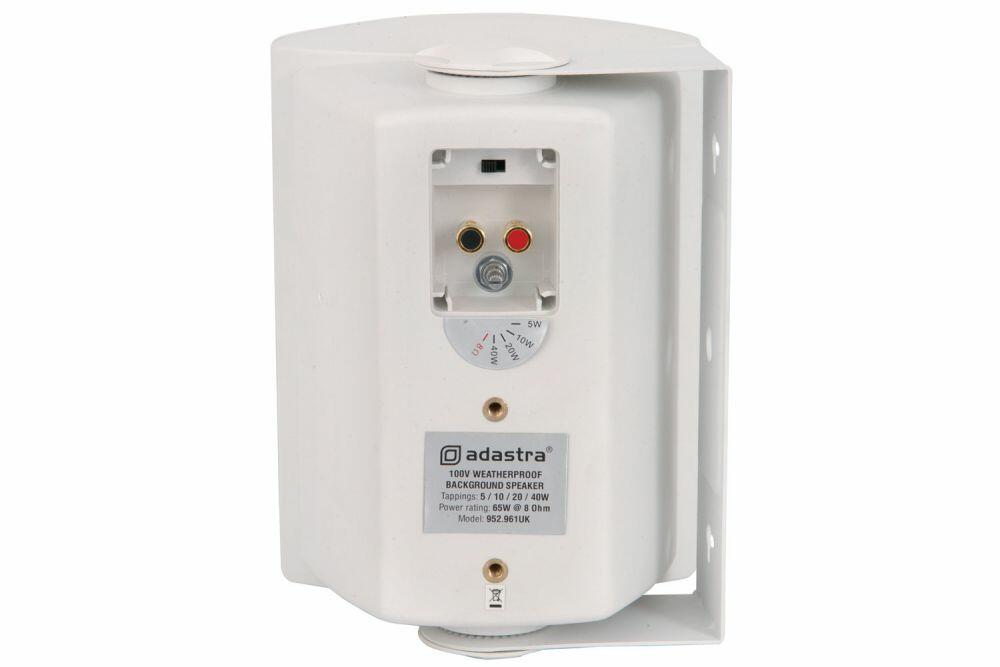 Adastra FSV-W High performance foreground speaker, 100V line, 8 Ohm, 65W rms, white - 952.961UK