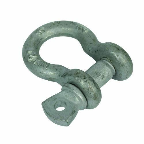 Doughty T39200 Bow Shackle Silver 8mm Pin x 12mm Jaw, WWL 500 Kg