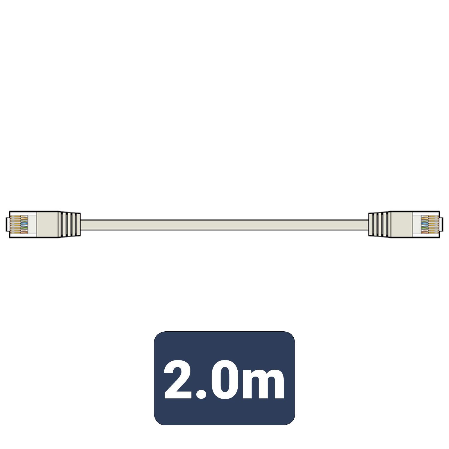 AV:Link Cat5e Patch Lead UTP RJ45 plug to RJ45 plug - 2m - 113.152UK