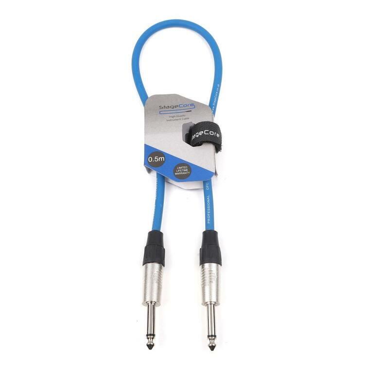 StageCore 6.35mm-6.35mm Mono Jack Instrument Lead, LU05, BLUE - (90012)