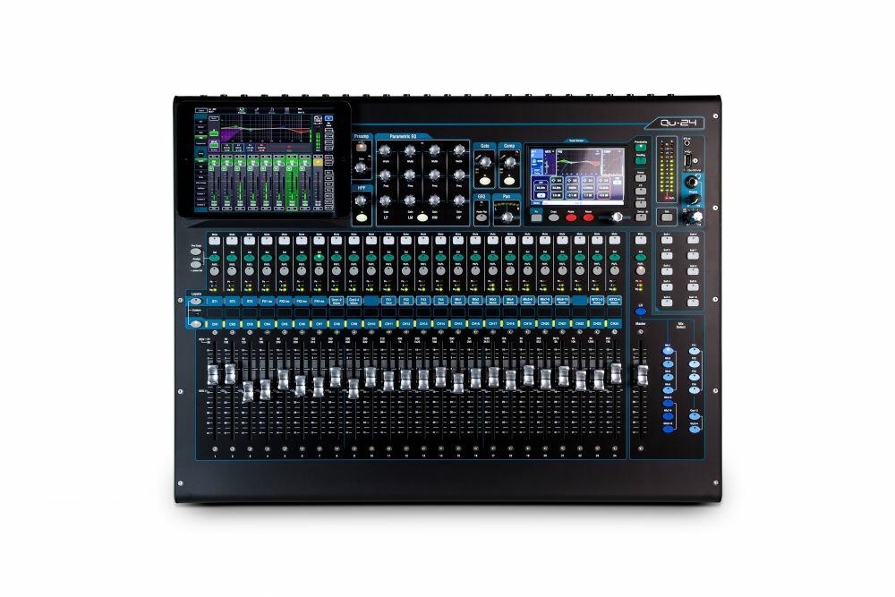 Allen & Heath QU24 Digital Mixer: 24 Mic/Line, 3 Stereo Line, 4FX, 20 Mix, Touchscreen