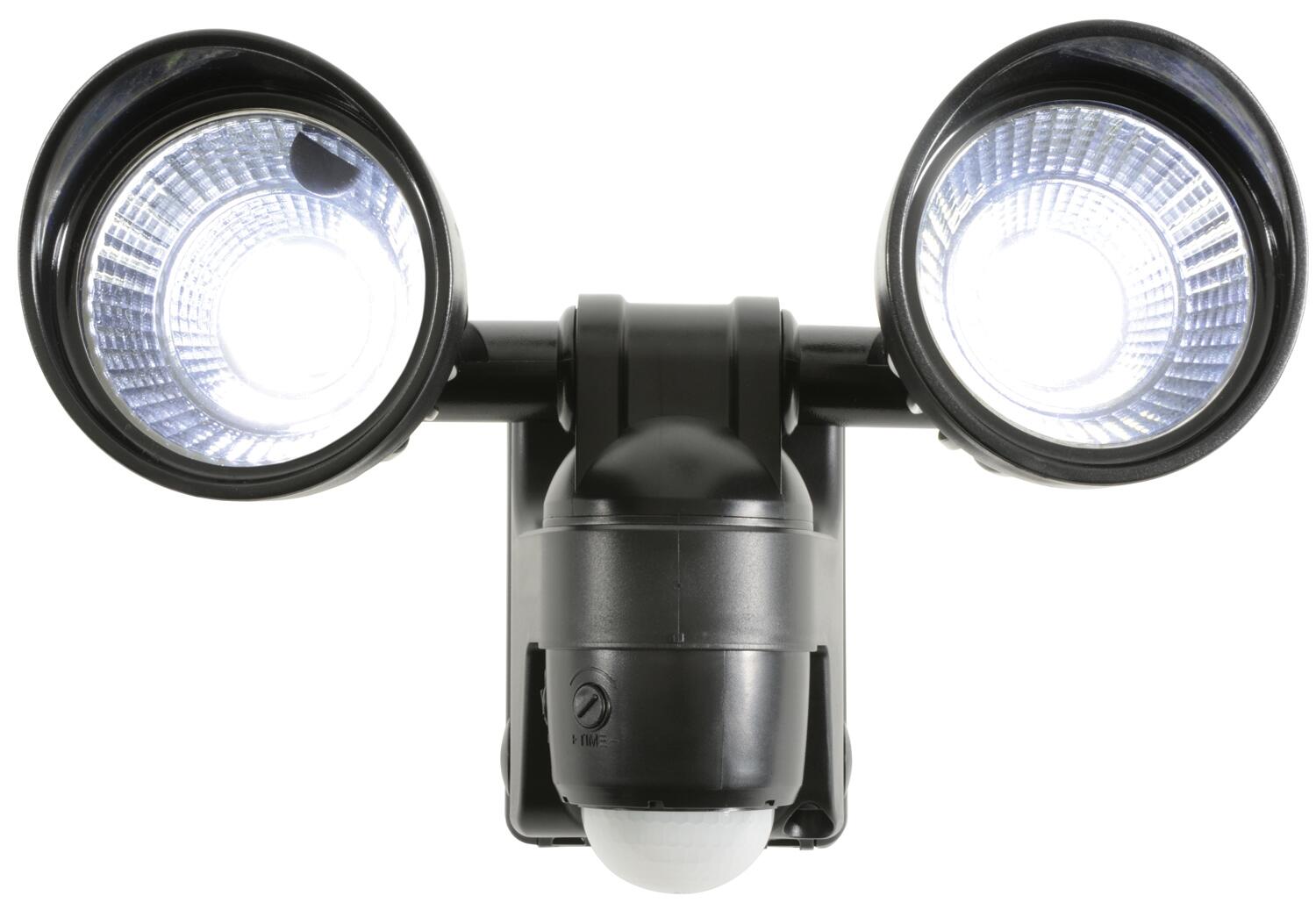 LYYT Battery Twin LED Floodlight with PIR 154.850UK