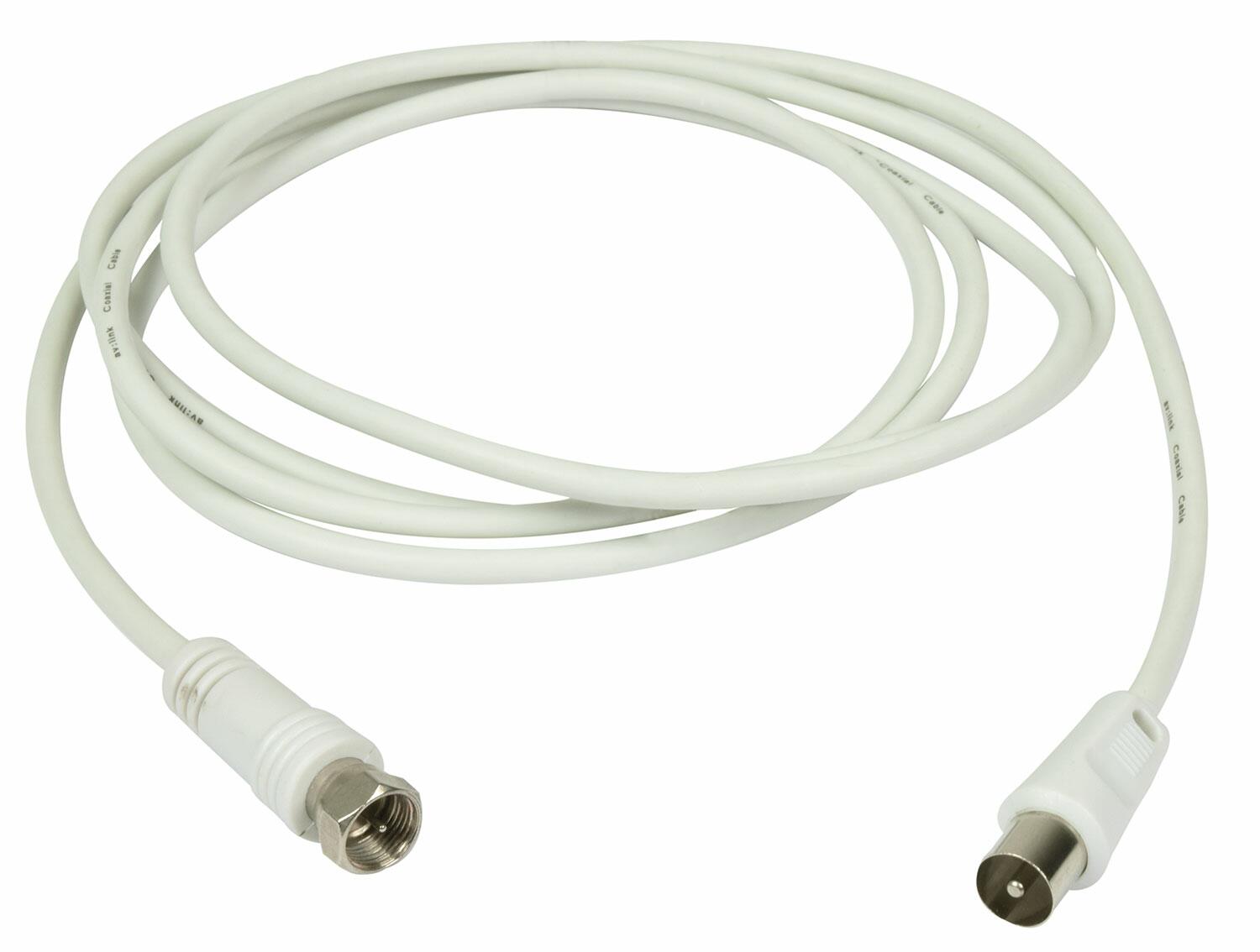 AV:Link Coaxial F-type plug to Coax plug lead 2.0m - 112.028UK