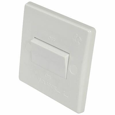 Eagle Dual Live Double Pole Fan Isolator Switch Curved Edge 10A, E344BF