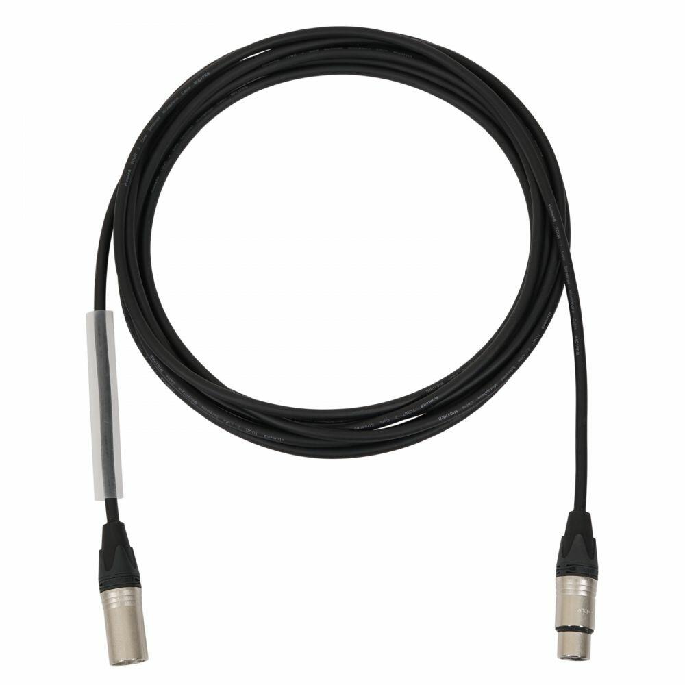eLumen8 Neutrik 3 Pin XLR Microphone Lead 1m - Silver - Coil