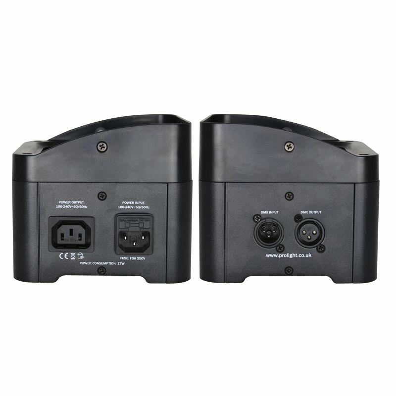 Equinox Colour Raider Uplighter Pack, 4 x 4 watt RGBW LED - EQLED038