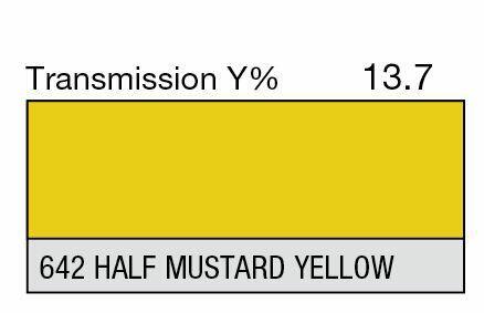 LEE Filter 642 Half Mustard Yellow Filter Sheet, 21 x 48