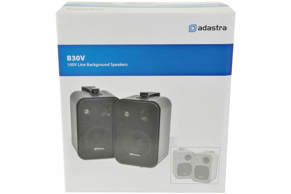 Adastra B30V-B 100v Line LoudLoudspeaker, 4", 30w, BLACK, Pair - 952.887UK