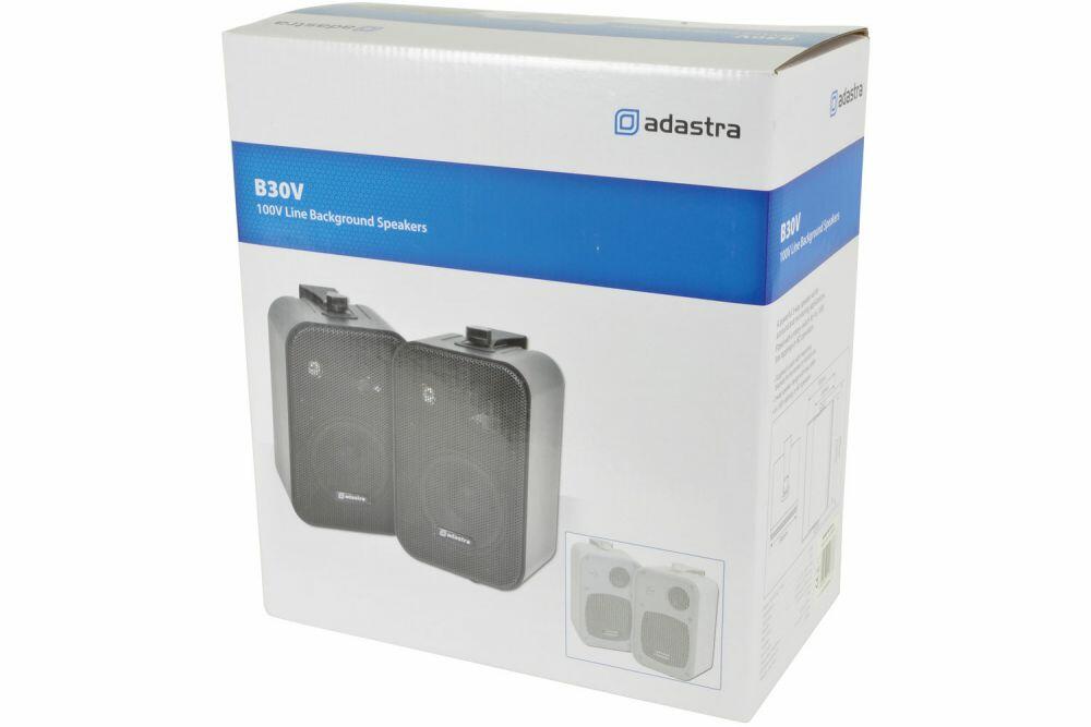 Adastra B30V-W 100v Line LoudLoudspeaker, 4", 30w, WHITE, Pair - 952.888UK