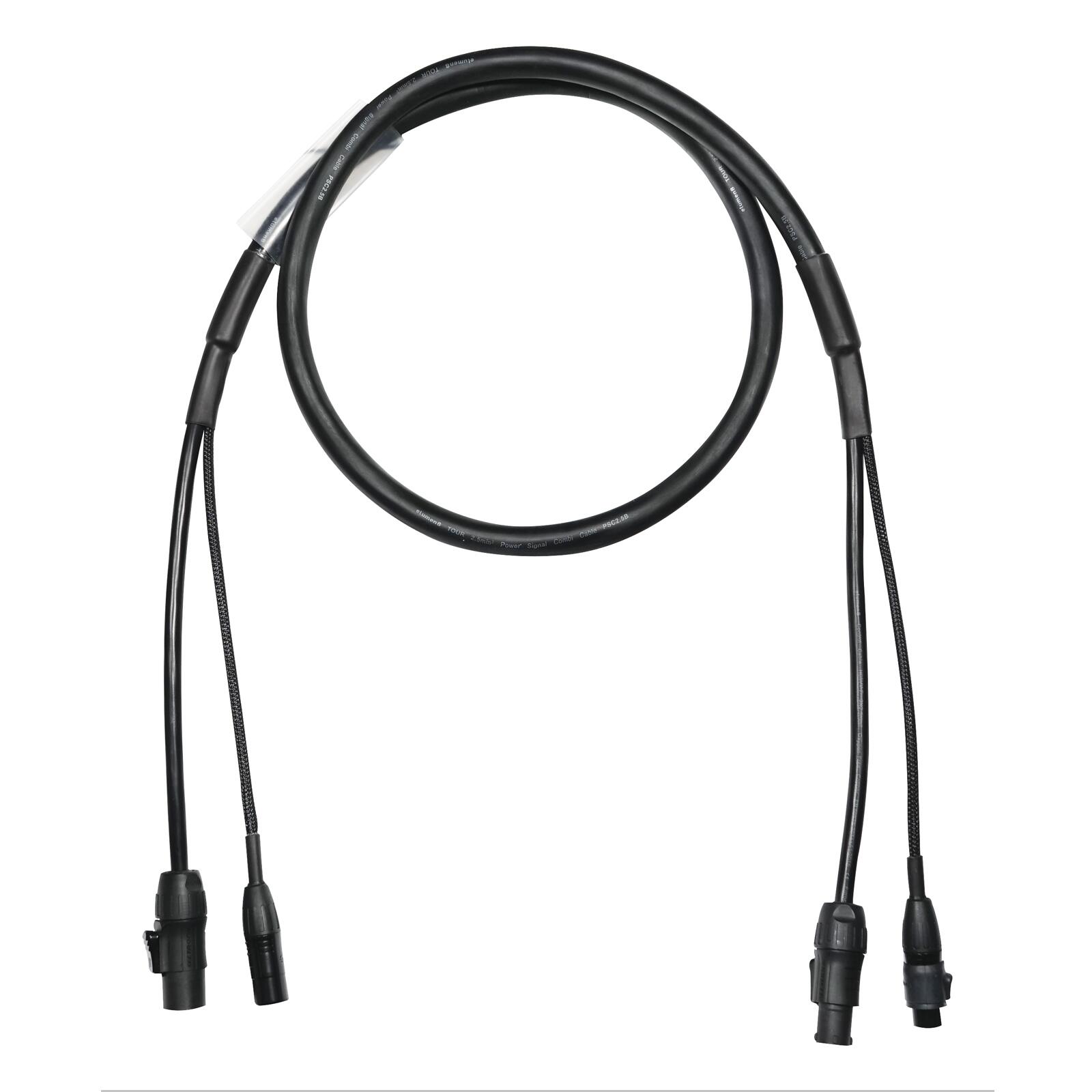 eLumen8 1m Combi 2.5mm IP65 Seetronic TR1 Power/ 5-Pin DMX Lead - Coil