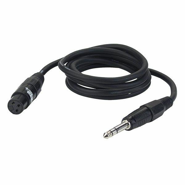 DAP 6 mtr XLR F/Jack Stereo Black Mic/linecable