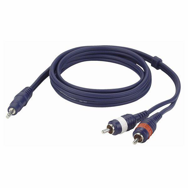 DAP Stereo Mini Jack/2 RCA 1,5mtr Line/Instrumentcable
