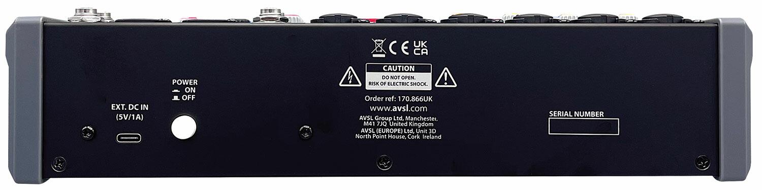 Citronic CMA-10 Compact Mixers with DSP, USB Play/Record/PC and Bluetooth 170.866UK