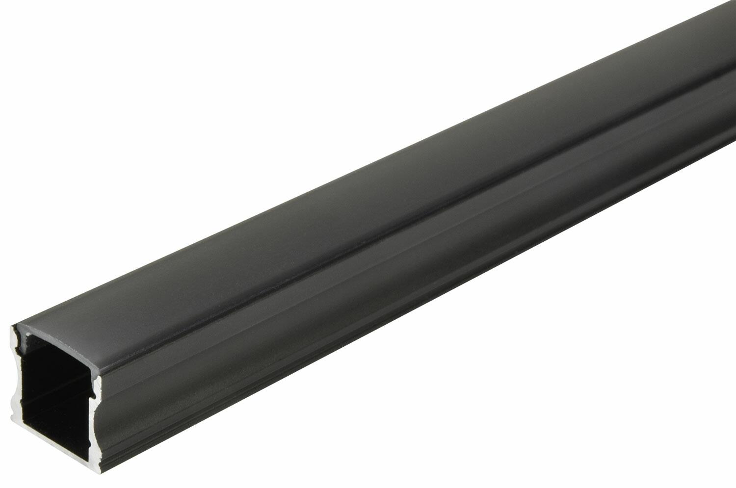 LYYT Black Aluminium LED Tape Profile Tall Crown 2m 156.878UK