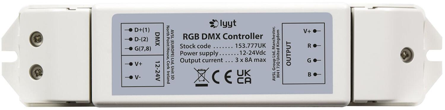 LYYT 12-24V RGB DMX Controller 153.777UK