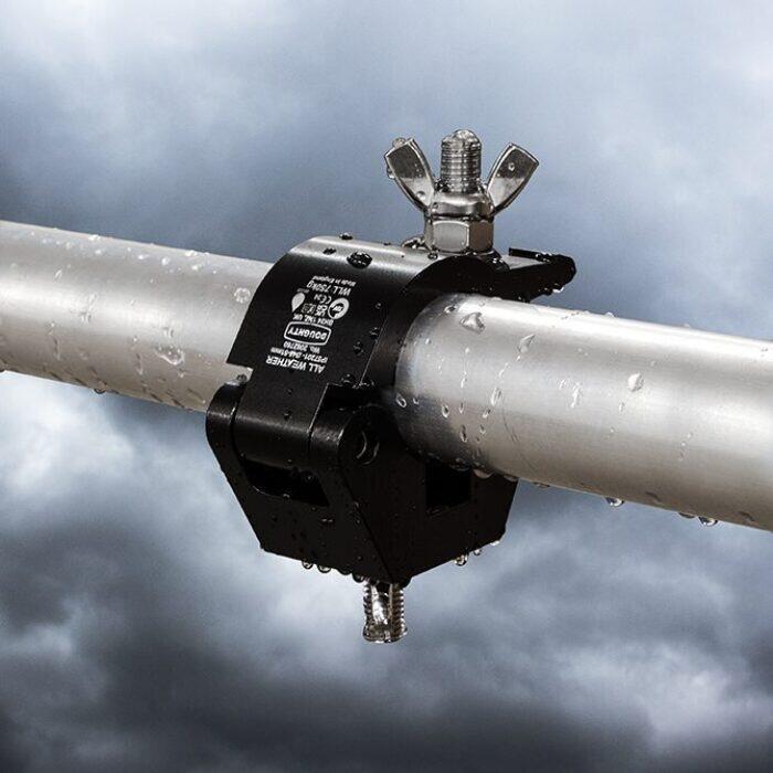 DOUGHTY IP57201 Hook Clamp (Black) 50mm - STAINLESS STEEL FIXINGS