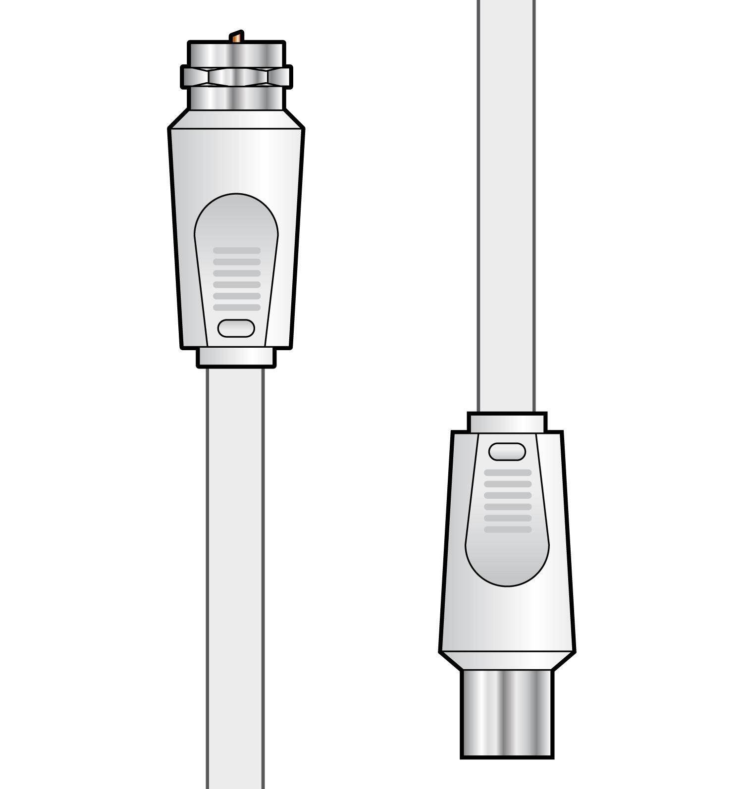 AV:Link Coaxial F-type plug to Coax plug lead 2.0m - 112.028UK