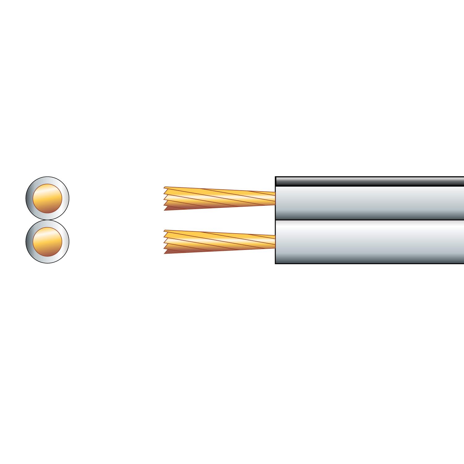 AV:Link Fig8 Speaker Wire White/Black Polarity 10m - 112.500UK