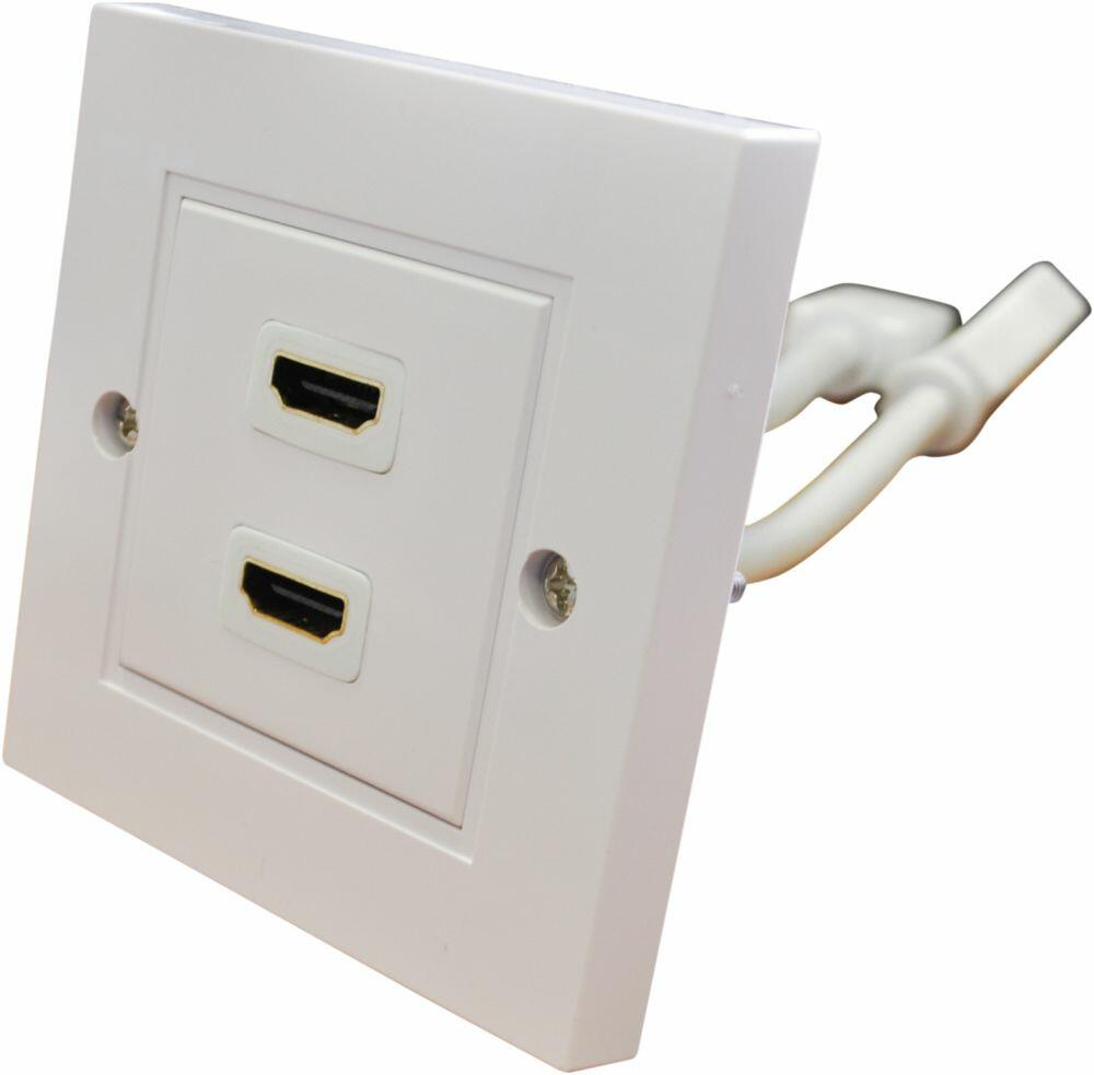 Eagle Twin HDMI Wall Plate With Flying Leads, F267SD