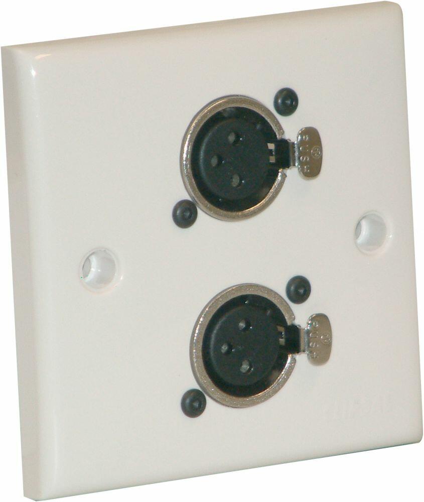 Eagle AV Wall Plate with 2 x 3 Pin Female XLR Socket, F267ZH
