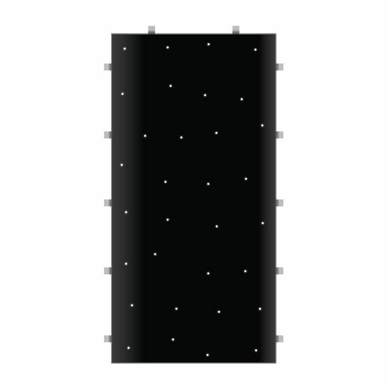 LEDJ Black Starlit 2ft x 4ft Dance Floor Panel, LEDJ421