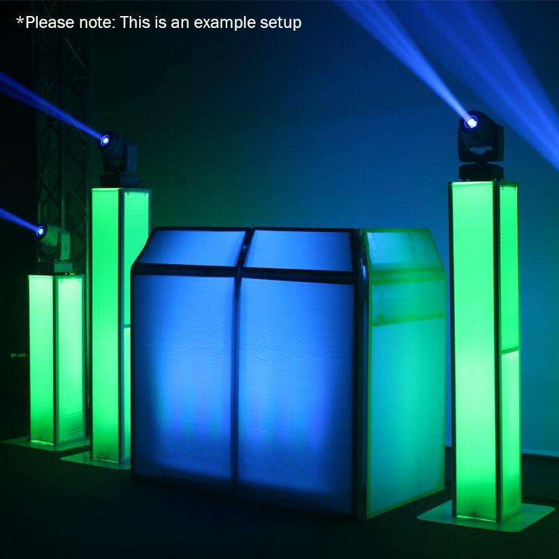 Equinox Colour Raider Uplighter Pack, 4 x 4 watt RGBW LED - EQLED038