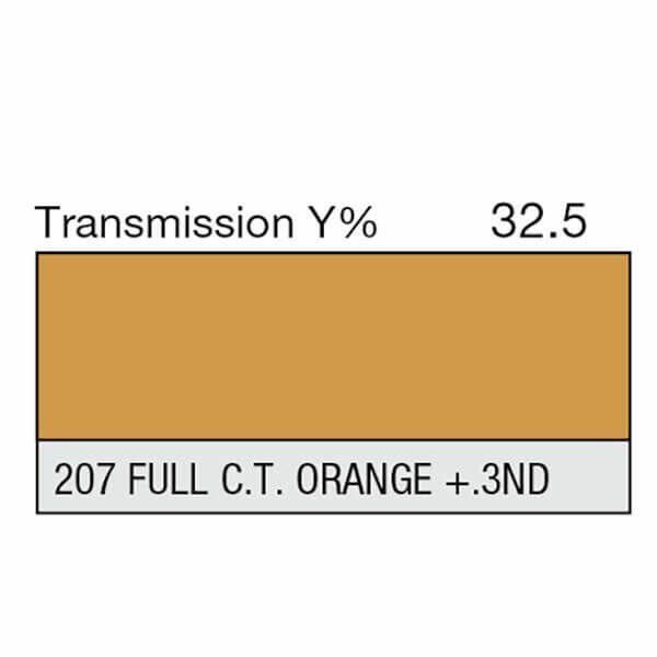 LEE Filter 207 Full C.T.Orange + .3ND Filter Roll, 7.62m x 1.22m